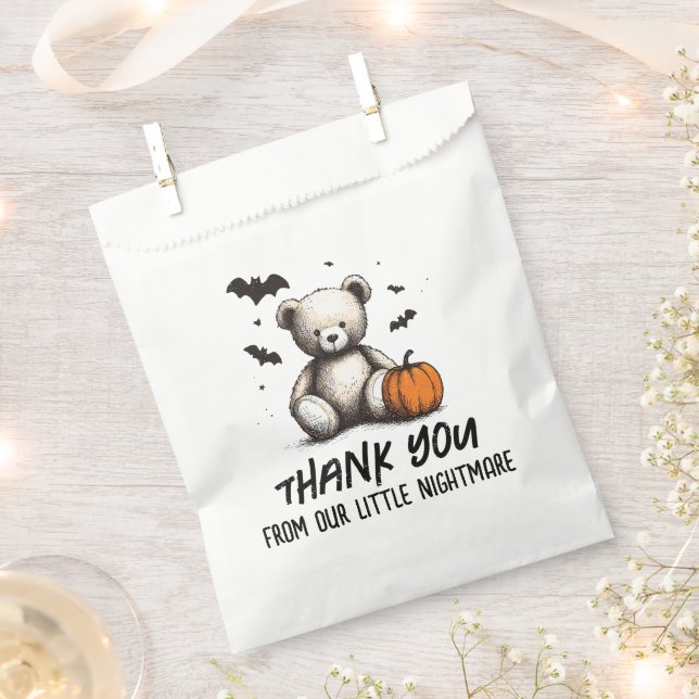 Bolsa De Papel Pumpkin Teddy Baby Shower (Cortado)