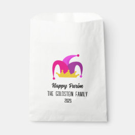 Bolsa De Papel Purim Purim Payaso Gorra Nombre Familia Bags Favor