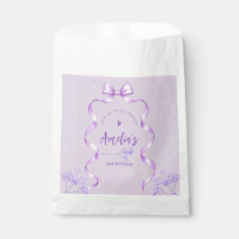 Bolsa De Papel Purple Bow Birthday Any Age