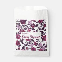 Bolsa De Papel Purple Floral Baby Shower