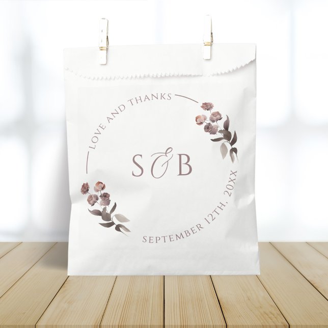 Bolsa De Papel Purple Floral Gracias Boda (Subido por el creador)