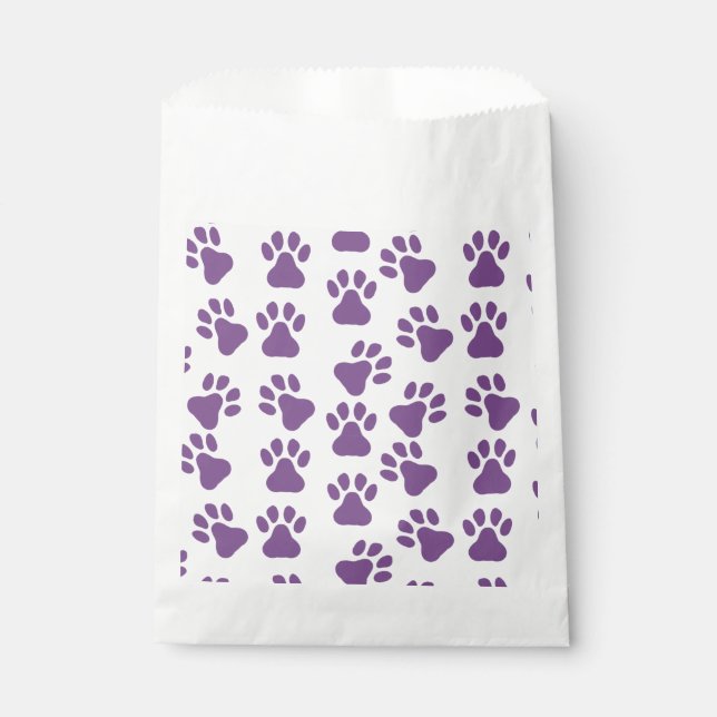 Bolsa De Papel Purple Pawprints (Anverso)
