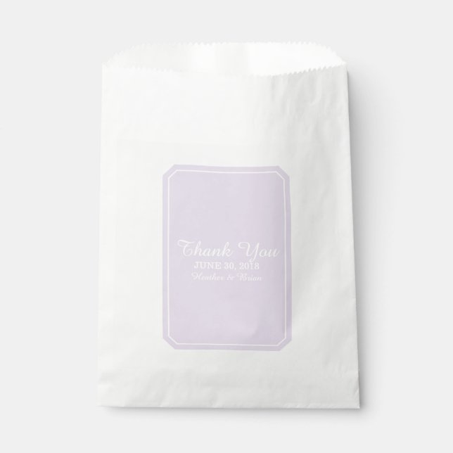 Bolsa De Papel Purple Simply Elegant Wedding (Anverso)