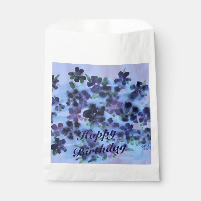 Bolsa De Papel Púrpura con azul marino (Anverso)