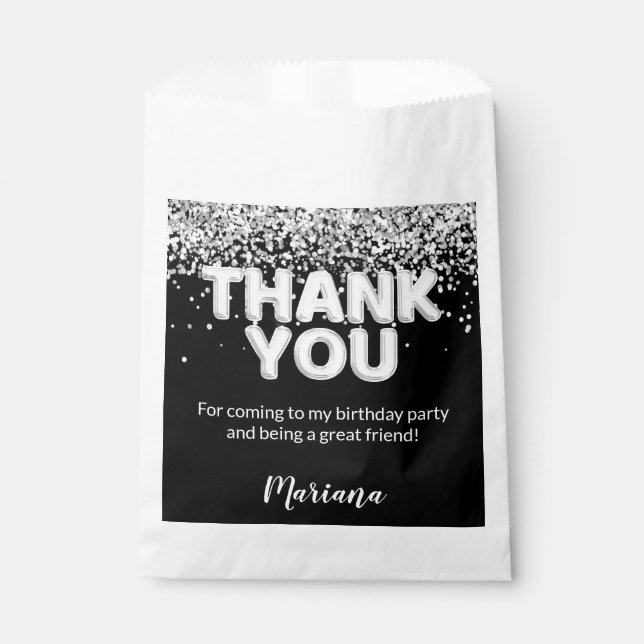 Bolsa De Papel Púrpura y plata favorecen al partido (Anverso)