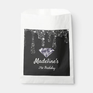 Bolsa De Papel Purpurina de goteo Diamante personalizado