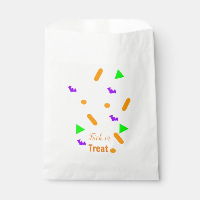 Bolsa De Papel Purpurina de Halloween | Neón (Anverso)
