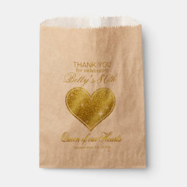 Bolsa De Papel Purpurina Reina de nuestros corazones Cumpleaños 8