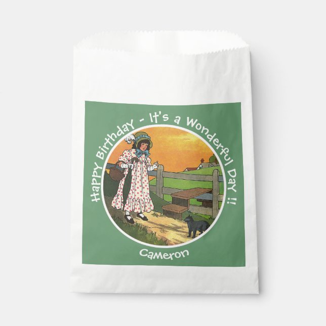 Bolsa De Papel Pussy-Cat, ¿Dónde Has Estado? Fiesta de cumpleaños (Anverso)