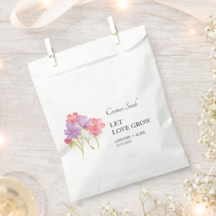 Bolsa De Papel Que el amor crezca Cosmos Boda de Semillas