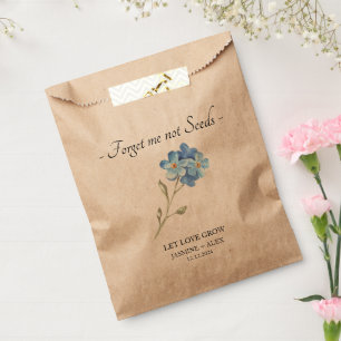 Bolsa De Papel Que el amor crezca el Boda de semillas olvidadme-n