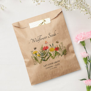 Bolsa De Papel Que el amor crezca l las semillas de la flor silve