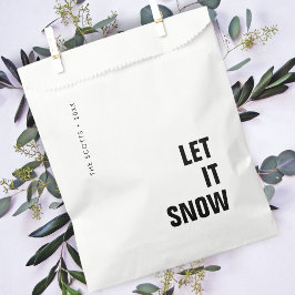 Bolsa De Papel Que nieve | Navidades Minimalistas Limpiar Simple