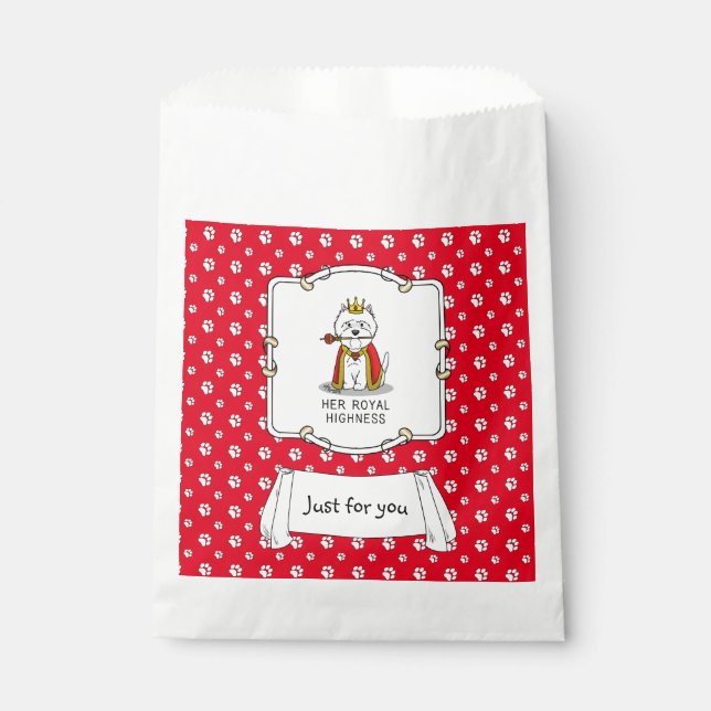 Bolsa De Papel Queen Westie Dog West Highland White Terrier (Anverso)