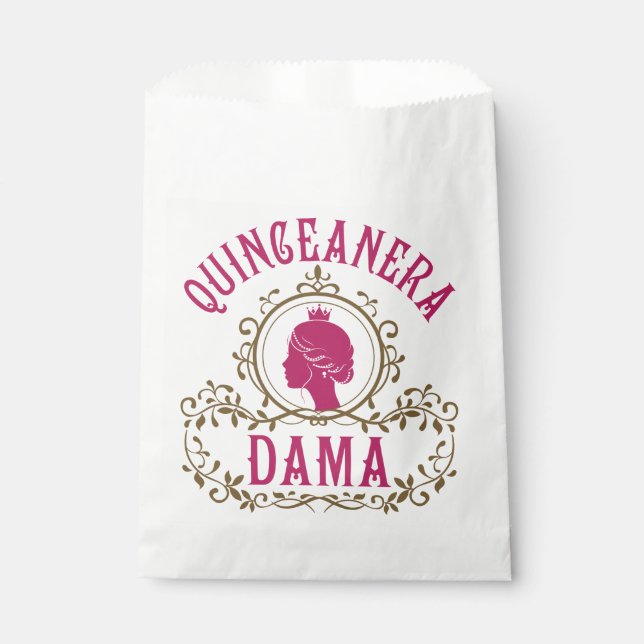 Bolsa De Papel Quinceanera Dama (Anverso)