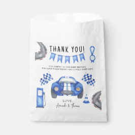 Bolsa De Papel Race car car Baby Shower - gracias
