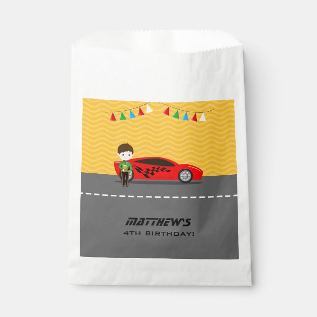 Bolsa De Papel Race Car Driver (Anverso)