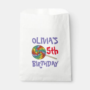 Bolsa De Papel Rainbow Lollipop Sweet Candy Happy Birday Fiesta