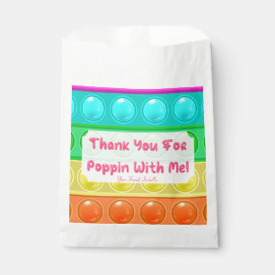 Bolsa De Papel Rainbow Pop It Fidget Bubble Birday Party Invita