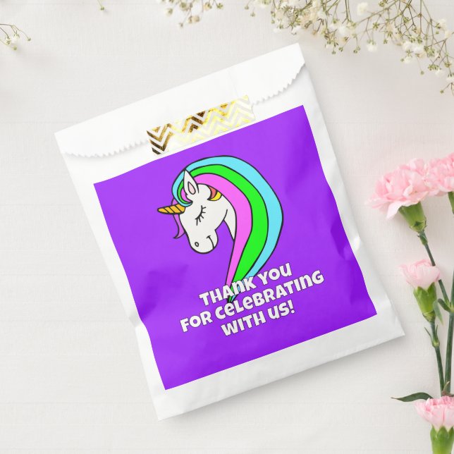 Bolsa De Papel Rainbow Unicorn (Sellado)