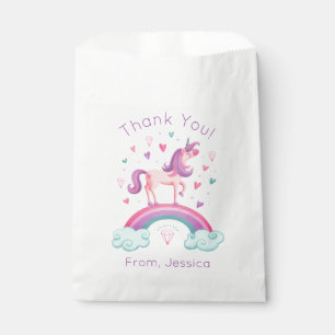 Bolsa De Papel Rainbow Unicorn Gracias