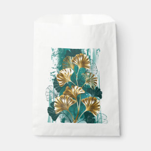 Bolsa De Papel Rama con hojas doradas Ginko Biloba