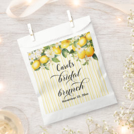 Bolsa De Papel Rama de limón Brunch de novias de verano mediterrá