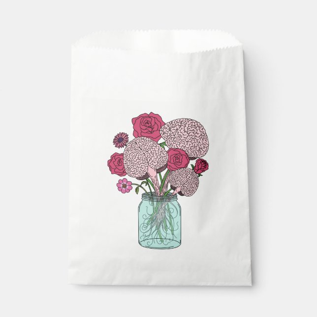 Bolsa De Papel Ramo de flores cerebrales (Anverso)