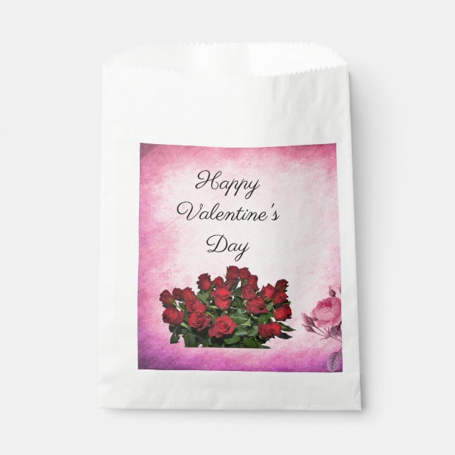 Bolsa De Papel Ramo de rosas rojas (Anverso)