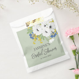 Bolsa De Papel Ramo Floral de Primavera Blanco para Despedida de 