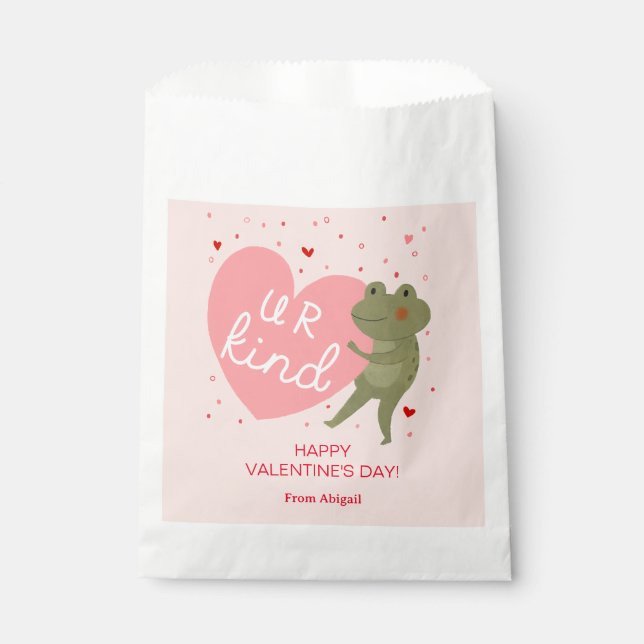 Bolsa De Papel Rana Cute Valentine (Anverso)