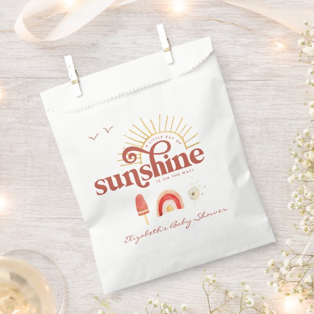 Bolsa De Papel Ray of Sunshine | Boho Baby Shower (Cortado)