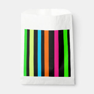 Bolsa De Papel Rayas de neón