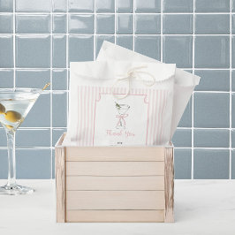 Bolsa De Papel Rayas rosas Tini Una está en camino Gracias