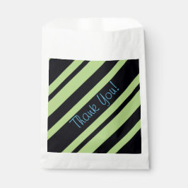 Bolsa De Papel Rayo diagonal con verde