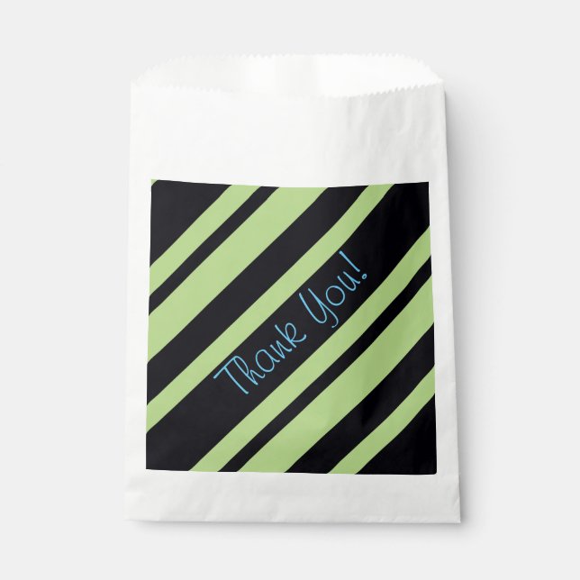 Bolsa De Papel Rayo diagonal con verde (Anverso)