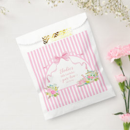 Bolsa De Papel Rayo Floral Rosa Vamos a Par-tear Cumpleaños