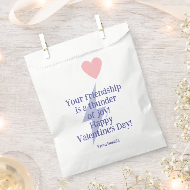 Bolsa De Papel Rayo y corazón de trueno personalizado (Cortado)
