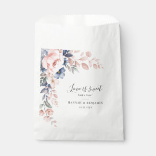 Bolsa De Papel Recepción de bodas botánicas con flores rosadas