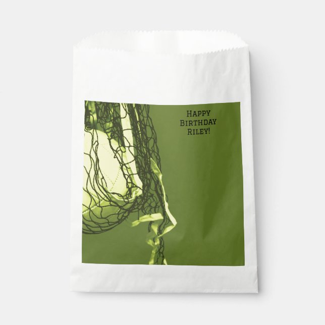 Bolsa De Papel Red Amarilla Adolescente y Deportes de Voleibol (Anverso)