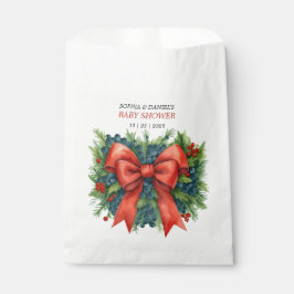 Bolsa De Papel Red Bow Baby Shower Christmas Brunch