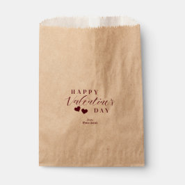 Bolsa De Papel Red Glitter Happy Valentine's Day Hearts