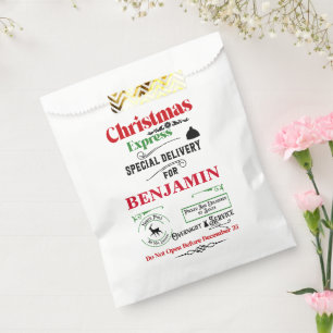 Bolsa De Papel Red Santa Sack North Polo Entrega de ciervos