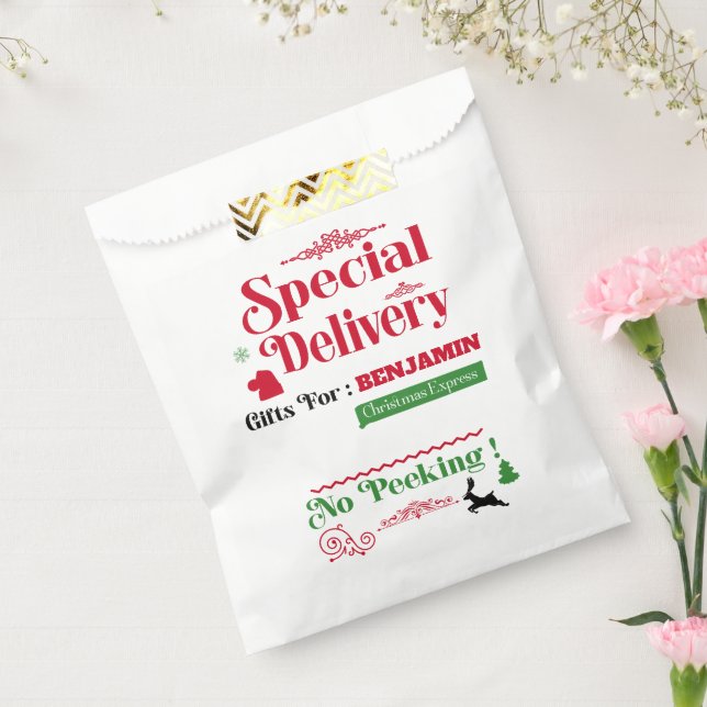 Bolsa De Papel Red Santa Sack North Polo Entrega Feliz Navidad (Sellado)