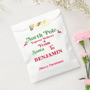 Bolsa De Papel Red Santa Sack North Polo Feliz Navidad