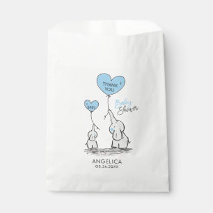 Bolsa De Papel Regalo azul personalizado de Baby Shower del
