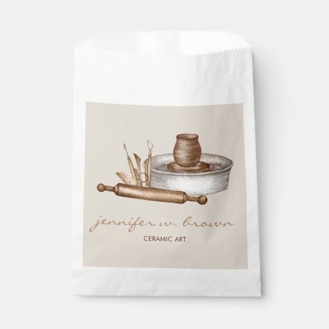 Bolsa De Papel regalo de cliente de cerámica (Anverso)