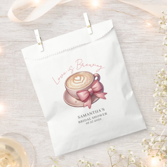 Bolsa De Papel Regalo de Despedida de Soltera de Café 'El Amor es (Cortado)