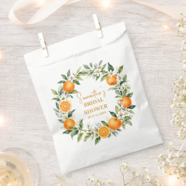 Bolsa De Papel Regalo de Ducha Nupcial Main Squeeze Citrus Naranj