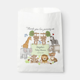 Bolsa De Papel Regalo de Fiesta de Safari Animals de Baby Shower